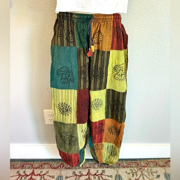 IndieGlam Boho Patchwork Cotton Pants